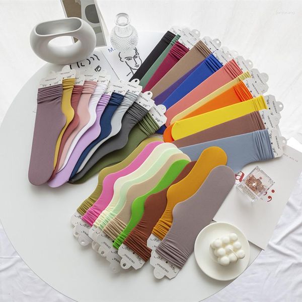 Donne Socks 2023 Primavera Summer Fashion Multicolor Velvet Dress da donna Abito da donna di alta qualità Colore di caramelle giapponesi Funny Wholesale