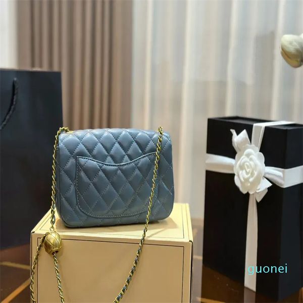 20 cm Goldene Ball Frauen Bag Klassiker Klassiker Schulter -Mini -Kette gesteppte Luxusdesigner Crossbody Bag Fanny Pack Mode Clutch Handtasche Lambskin Designer