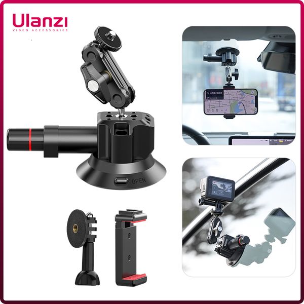 Diğer Kamera Ürünleri Ulanzi Araba Telefon Eylem Tutucu El Pompası Emme Kupası 360 Ayarlanabilir 1 4 