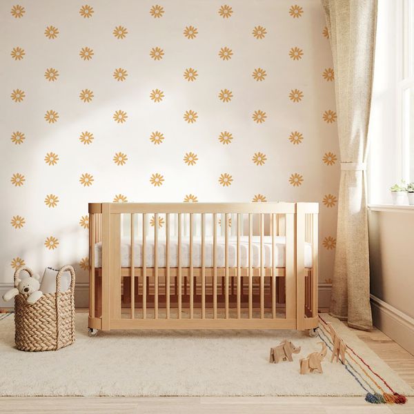 Wandaufkleber gelbe Gänseblümchen für Kinderzimmer Wohnzimmer Abnehmbares Baby -Kindergartenpapier Home Dekoration Mädchen Interieur 230822