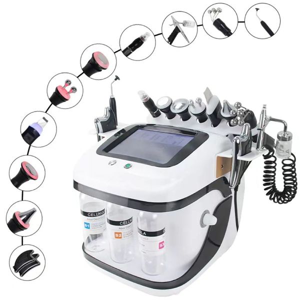 Máquina multifuncional do limpador facial da casca do jato do oxigênio da água, equipamento profissional do esteticista da máquina de dermoabrasão