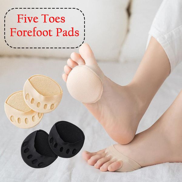 Schuhteile Accessoires Fünf Zehen Vorfoot Pads für Frauen High Heels Halbinsolessilicon Wabe -Einlegesohlen Gel Atmungsfreie Kissen 230823