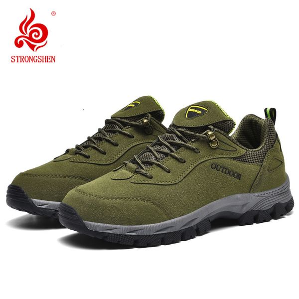 Sicherheitsschuhe Strongshen -Männer wandern Nonslip Sport Outdoor Jogging Trekking Sneaker Plus Size Homme Zapatillas Tenis 230822