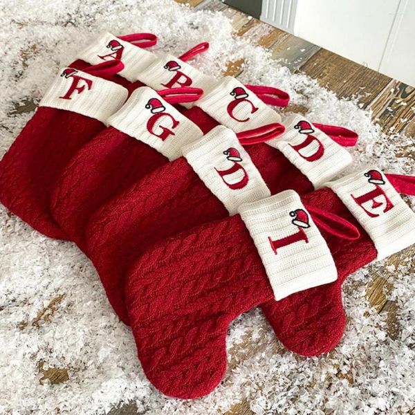 Decorazioni natalizie calze festose raffinate fattura di Natale decorazione per lettere ricamata da camino