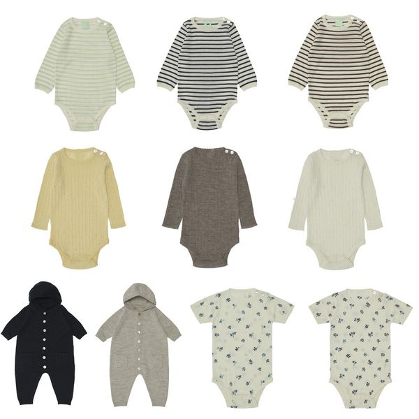 Rompers Prese Ship nel settembre 2023 Bambini vestiti per bambini pagliano inverno per bambini a maniche morbide a manica morbida per bambini 230823