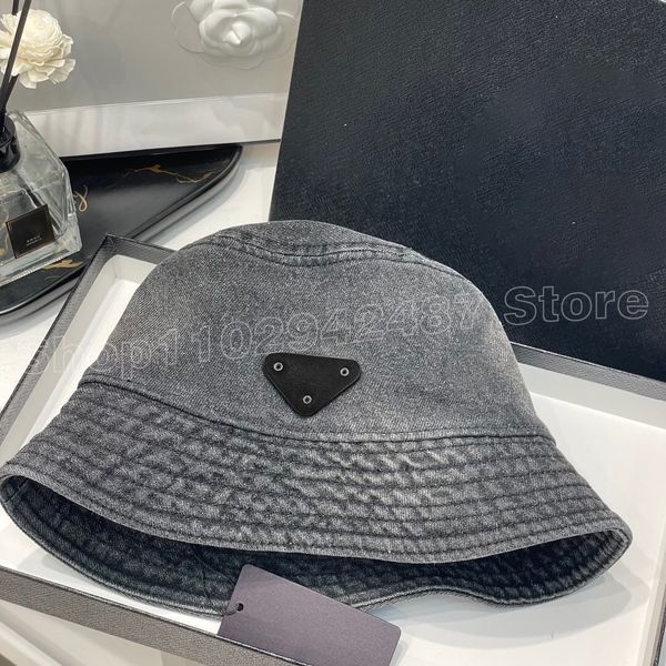 Ampia brim Hats Brim Brand Luxury Brand Solid Cotton Lavato Denim Bob Pieging Fisherman Caps Hip Hop Men Women Panama Cap 230822