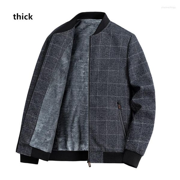 Jackets masculinos tendem a primavera outono solto encaixe coreano casaco bonito inverno de meia-idade e jovem casual versátil jaqueta xadrez