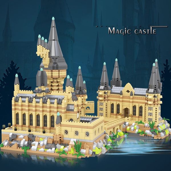 Mini Building Blocks Sets Magic Castle Hogwarts Building Blocks per ragazzi e ragazze