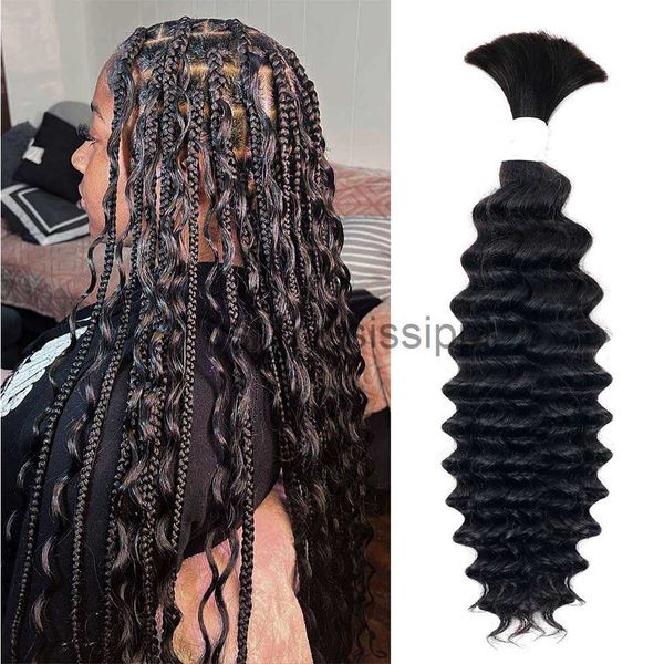 Синтетические парики бразильская водяная волна объемные человеческие волосы для плетения 1pcslot Teed Curly No Peaft Suck Hair Pulls Pull To Boke x0823