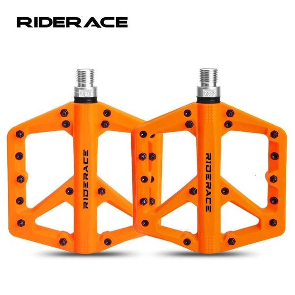 Pedais de bicicleta rolamentos selados de nylon Road BMX MTB Mountain Bicycle plataforma plana plata