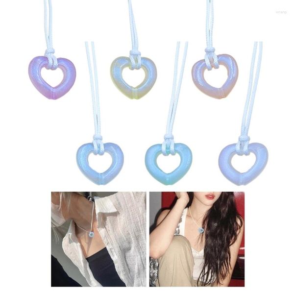 Anhänger Halsketten modische Herzhalskette Halskette Temperament Choker Glitter Kragen Party Schmuck Geschenk für Frauen Dropship