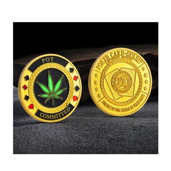 POT Caste Metal Poker Chip Challenge Challenge Lucky Souvenir Token Coin.cx