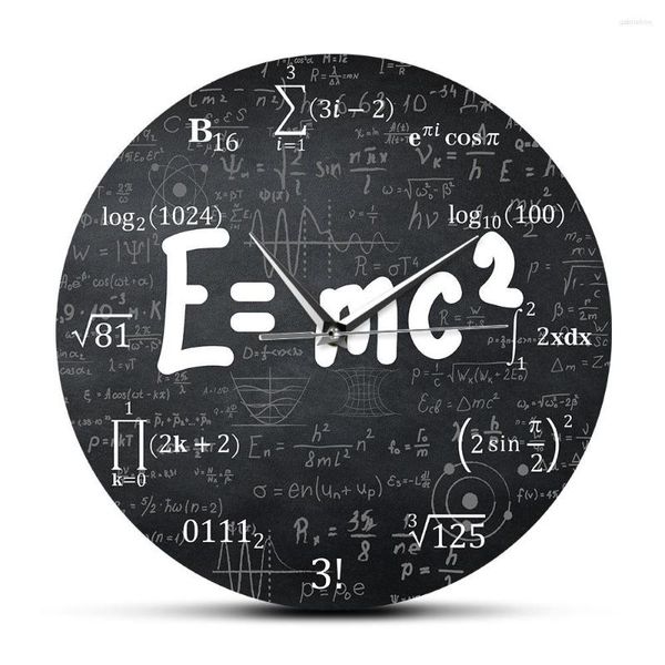 Relógios de parede da relatividade Fórmula matemática Cientista do relógio Phys (Localização: CN) Professor ICS Decoração de sala de aula da escola