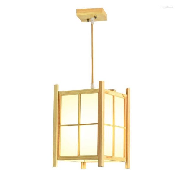 Anhängerlampen moderne japanische Lampe Washitsu Tatami Dekor Holz für Restaurant Wohnzimmer Flur Japan Beleuchtung und Laterne