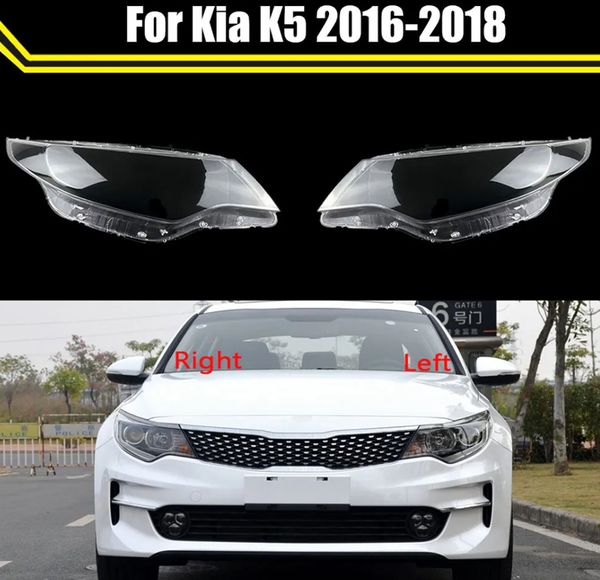 Per Kia K5 2016-2018 Presentazione del proiettore Copertina di copertura per fari Light Sostituzione della testa di vetro Auto Capiterie per lenti in vetro Custodia