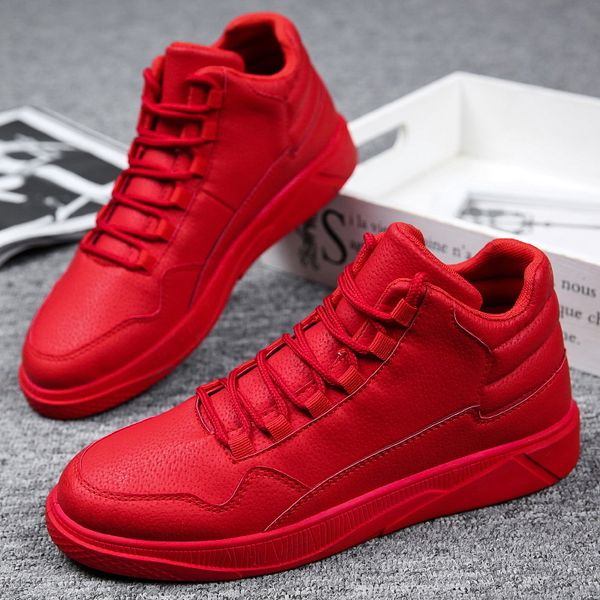 Yükseklik Artan Ayakkabılar Moda Kırmızı Erkek Spor ayakkabıları Sıradan Deri Yüksek Erkek Ayakkabı Sokak Hip Hop Spor Ayakkabı Erkek Kaykay Ayakkabıları Zapatillas Hombre 230822