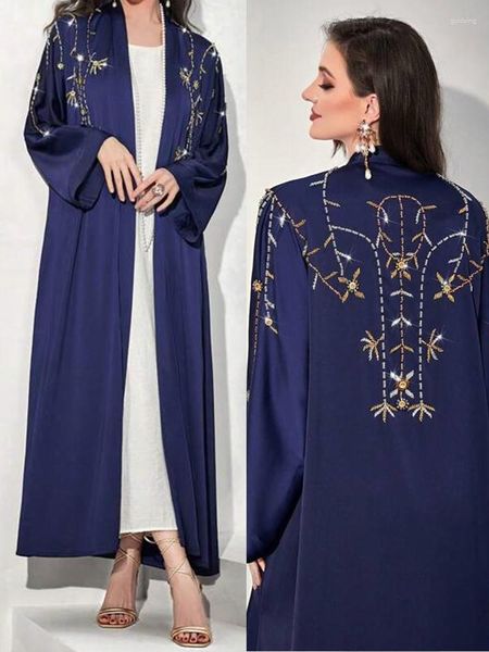 Abbigliamento etnico eid diamond abaya per donne jalabiya vestito musulmano caftano arabo marocch