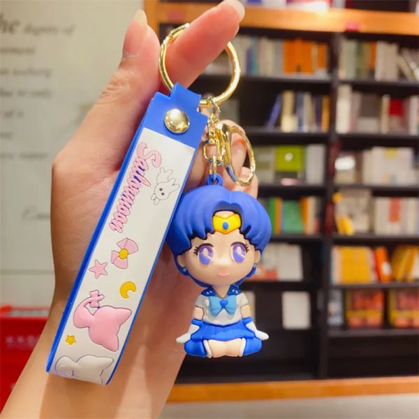 Modeblogger Designer Schmuck niedliche Cartoon Sailor Moon Warrior Schlüsselbund Telefon Schlüsselbund Lanyards Schlüsselbund Luxus YS70 Geschenk