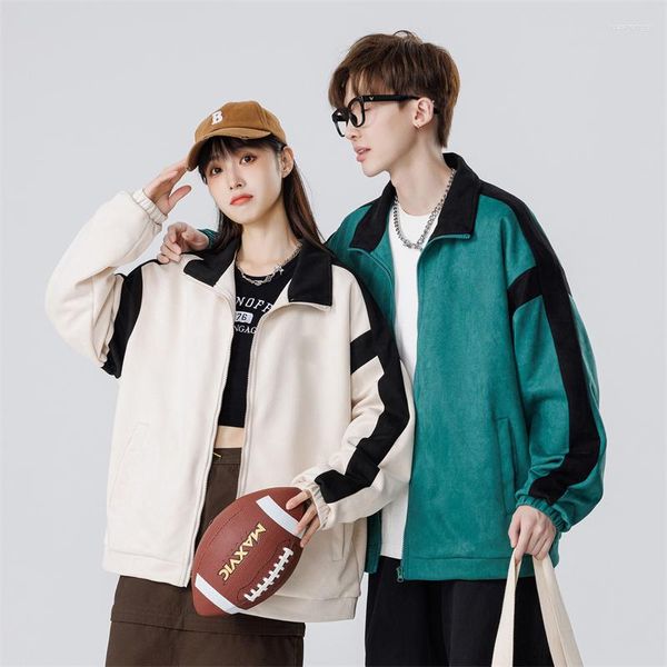 Erkek Ceketler Erkek Ceket Beyzbol Takım 2023 Bahar Kore tarzı Çift Sokak Giyim İns Hip Hop Moda rahat gevşek unisex