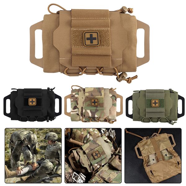 Backpacking упаковывает тактические военные мешочки Molle Rapid развертывание первой помощи выживание на открытом воздухе.