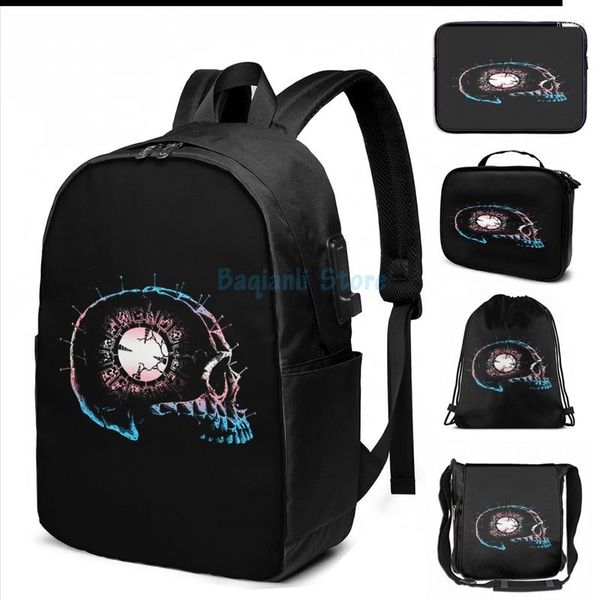 Backpack Funny Graphic Print Lamento trans orgulho USB Charge Men Bags Escola Laptop de Viagem para Mulheres Viagem