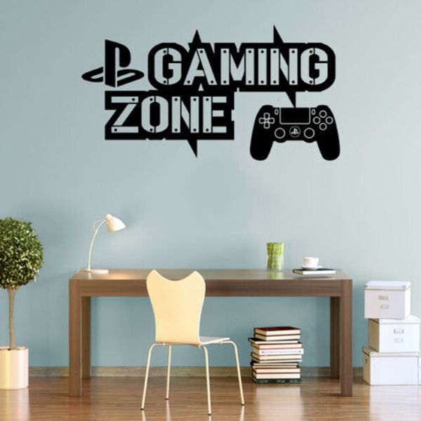 Adesivos de parede PS4 Gaming Zone Play Controller Gamer Decal