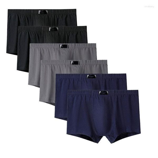 UNDUPTS 6 PCS/LOT BOXER MALİ KULLANIM ERKEK YAPILIR NEFRABİLİR SEXE ADAM SOID Rahat Artı Boyut Boksörleri L-6XL