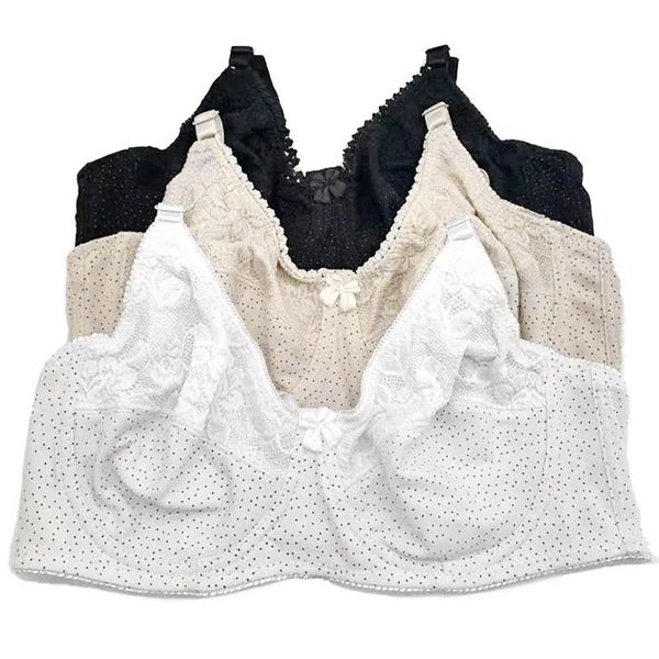 Bras weiche Baumwolle BH Blumenspitze sexy Dessous No-Padd atmable Sleep LOUNGE Unterwäsche Frauen drängen volle Tasse C D DD E F G BH 227y