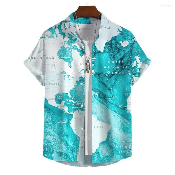 Camicie casual maschili abbigliamento marchio estivo abbigliamento hawaiano a pinapiglia hawaian streetwear maniche corta top harajuku stampato in 3D