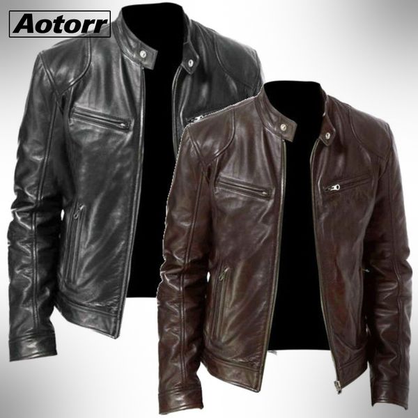 Trench de trincheira masculina jaqueta de couro de moda masculina colar jaqueta de pó de pó hocom anti-vento de motocicleta diagonal de lapit