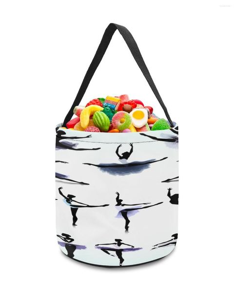 Borse da stoccaggio Dance Ballet Lady Black Shadow Basket Candy Candy Borse Home Borse per bambini Giocattoli per la festa Crappetta Funzione di decorazione