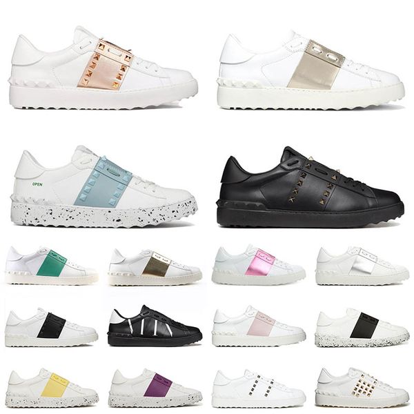 valentino open sneakers valentinoity Kadınları dizayn eden erkek ayakkabıları üç tane siyah beyaz şarkı spor eğitimcisi kredi 【code ：L】