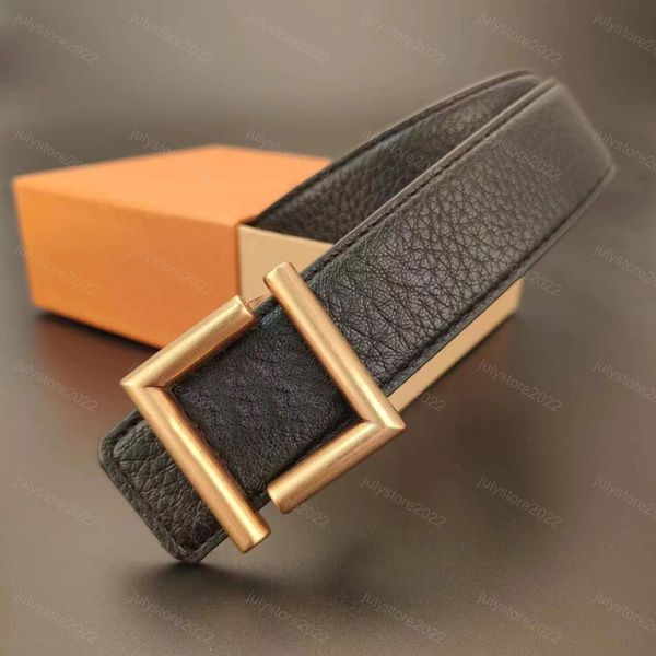 Moda Belt Belt Belt Genuine Men Belts Designer Gold preto Stud Buckle Smooth Fiftle