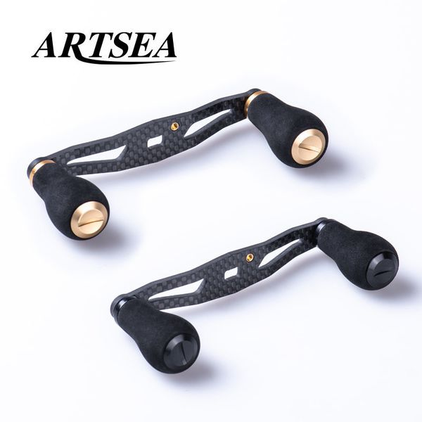 Acessórios de pesca ArtSea Carbon Fiber Reel Handle Eva Knob para isca de peixe diy fulling ferramenta 230822