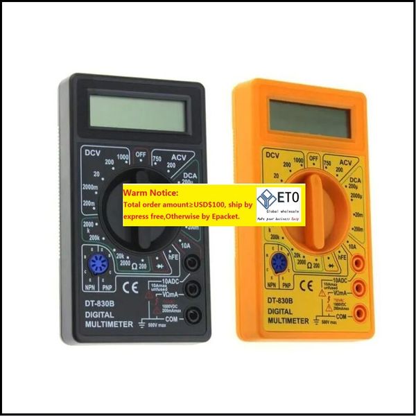 Оптовые мультиметра Mtimeters DT830B Mini Pocket Digital Mtimeter 1999 считает AC/DC AMP Volt OHM Tester Ammeter Voltmeter Mti Meter Drop D