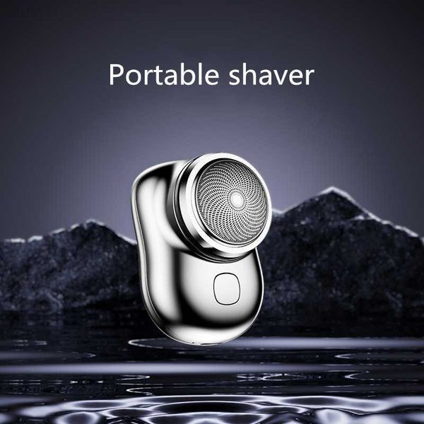 Novo Shaver Recarregable Mini Portable Beard Trimmer Razor Razer Remoção de Cabelos de barbeadores elétricos para homens viagens de carro em casa L230823