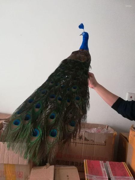 Bahçe Dekorasyonları Gerçek Hayat Tavuskuşu Model Foamfeather Güzel Kuş Hediyesi hakkında 80cm D0037