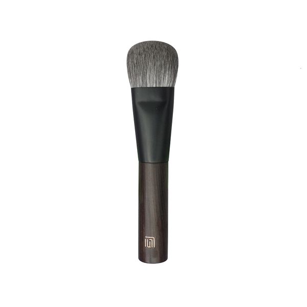 Strumenti per il trucco HH22 Pannona fatta a mano Professional Morbida Capri argento Fondazione inclinata Fondazione Ebony Brush 230822