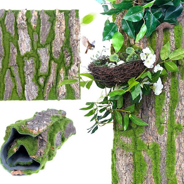 Decorações de jardim 3050cm Decoração de casca artificial Real Pine Tree com Moss para DIY Festival Festival Partem em casa Enchimento 230822