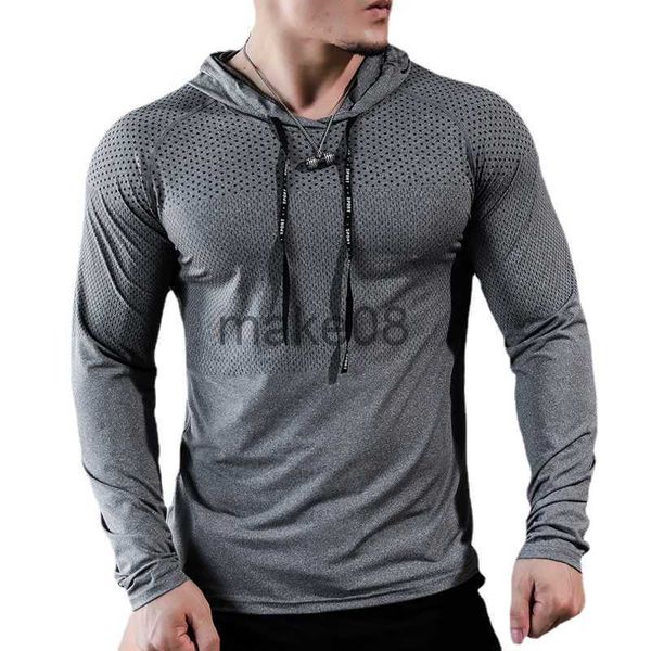 Herren Hoodies Sweatshirts 2023 Herren Fitness Tracksuit Laufen Sport Hoodie Fitnessstudio Jogger Hoode -Workout Athletic Clothing Muscle Training Sweatshirt Top J230823