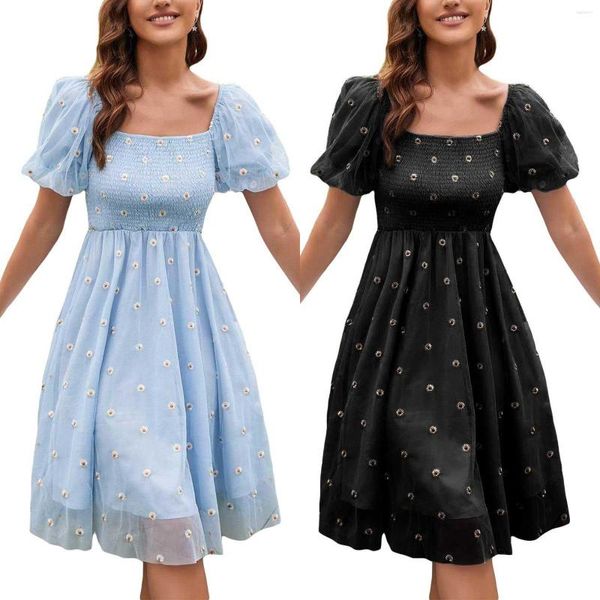 Vestidos casuais temperamento do verão comuta de cintura média beleza retro manga longa maxi de algodão sólido para mulheres