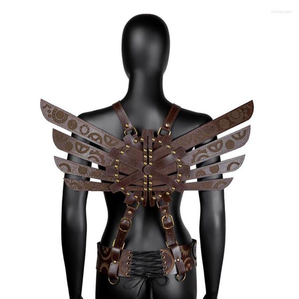 Partyversorgungen mittelalterlich Steampunk Leder Flügel Angel Verkleidung Retro Gothic Mechanical Funny Halloween Prop Alary Cosplay Accessoire Karneval