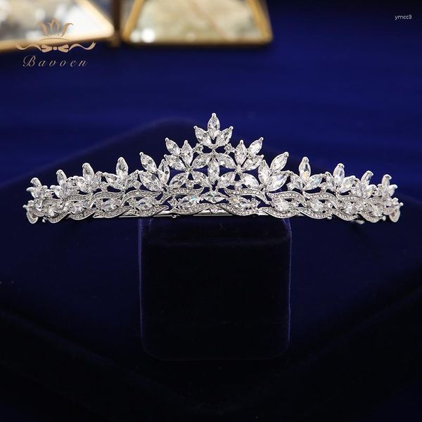 Clip per capelli Brides di alta qualità Brides Royal Sparkling zircone Tiaras Crown Bande per capelli Regali per gli accessori per matrimoni nuziali