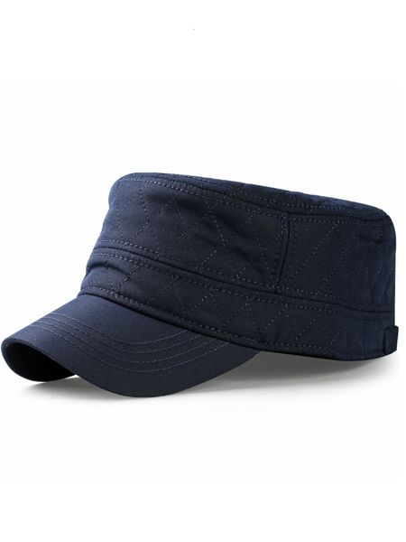 I berretti cadono inverno in pile calda Army Flat Top Hat Man Women Outdoors di grandi dimensioni Cappuccette militari Navy 5659cm 5963cm 230822