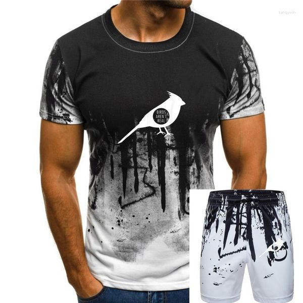 Le tute da uomo degli uccelli non sono il vero movimento Qanon Wake Up America Black T-shirt S-3xl personalizza la maglietta