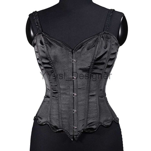 Corsetto da donna con lacci in raso con lacci Halter Cincher Corsetto Body Shaper Clubwear Bustier Corsetto Plus Size XXS-3XL Gilet nero rosa x0823