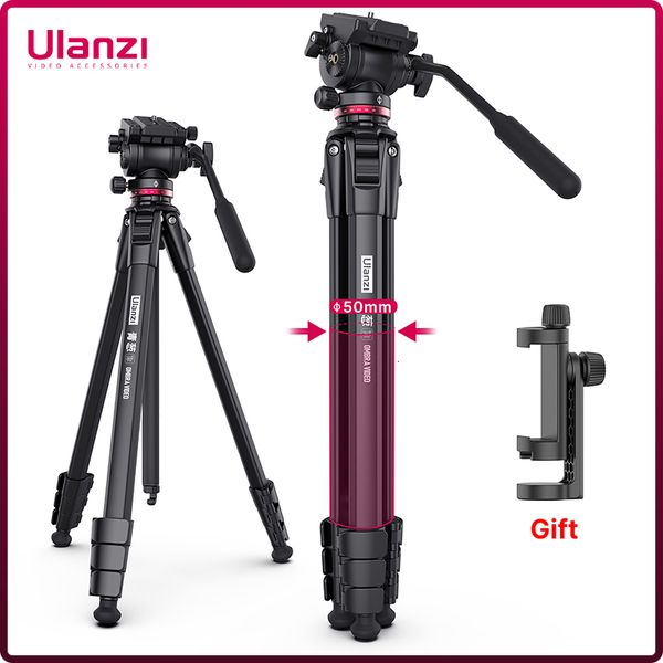 Tripés ULANZI OMBRA 1 6M VÍDEO VIELAÇÃO TRIPOD 360 Panorama Fluid Drag Pan Max Load 6kg ARCA Swiss Plate para câmera DSLR 230823