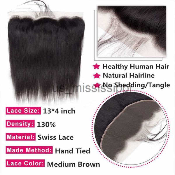 Perucas sintéticas 4x4 13x4 Transparente HD Lace Fechamento frontal Onda de água reta de água de renda cacheada apenas 100 Remy Human Hair Pré arrancou x0823