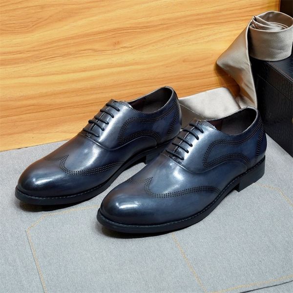 Scarpe vestiti uomini scarpe vestito di alta qualità italiano tondo rotondo premium in pizzo fatti fatti a mano per matrimoni per ufficio da ufficio indossare scarpe 230822