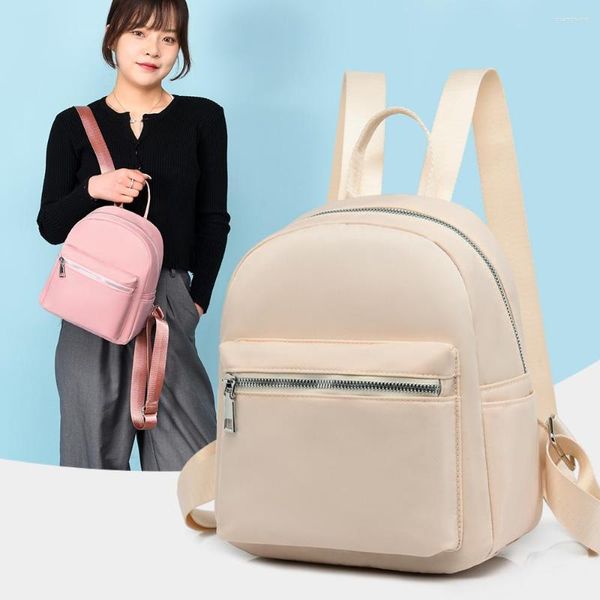 Schulbeutel seetische Feste Farbe kleiner Rucksack Frauen wasserdichte Tasche Mode Oxford weibliche Anti-Diebstahl-Damen reisen